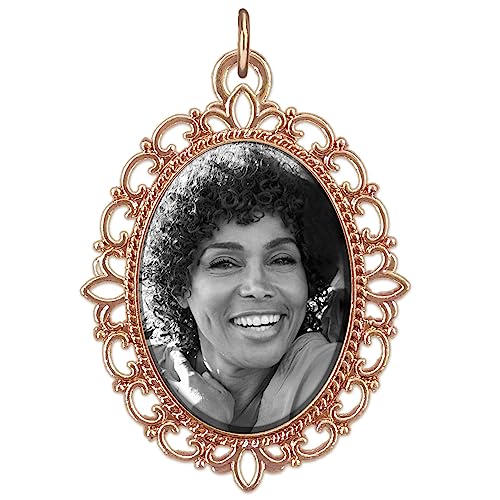Rose Gold Wedding Bouquet Photo Charm Memorial for Bridal Bouquet