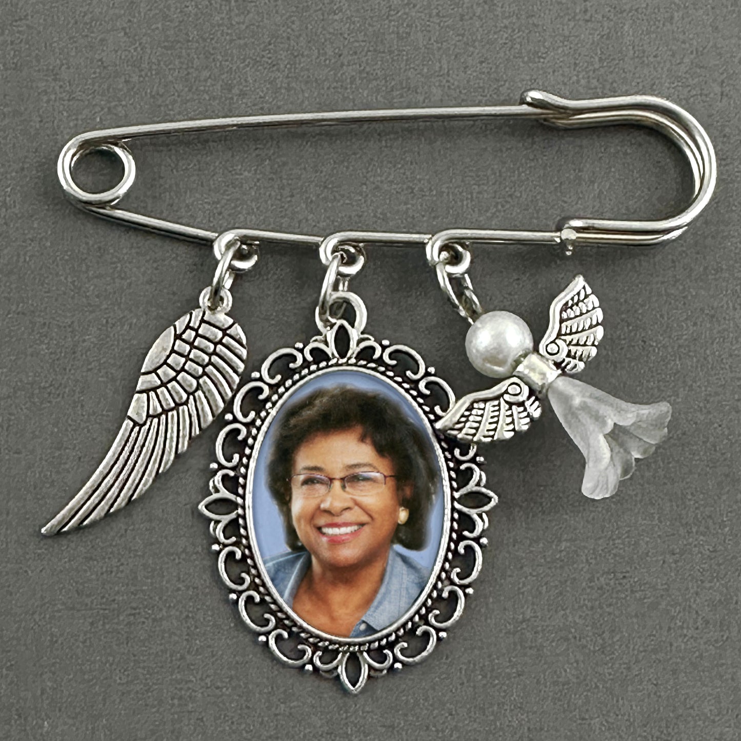 Wedding Memorial Boutonniere Guardian Angel Wing Pin or Bouquet Charm