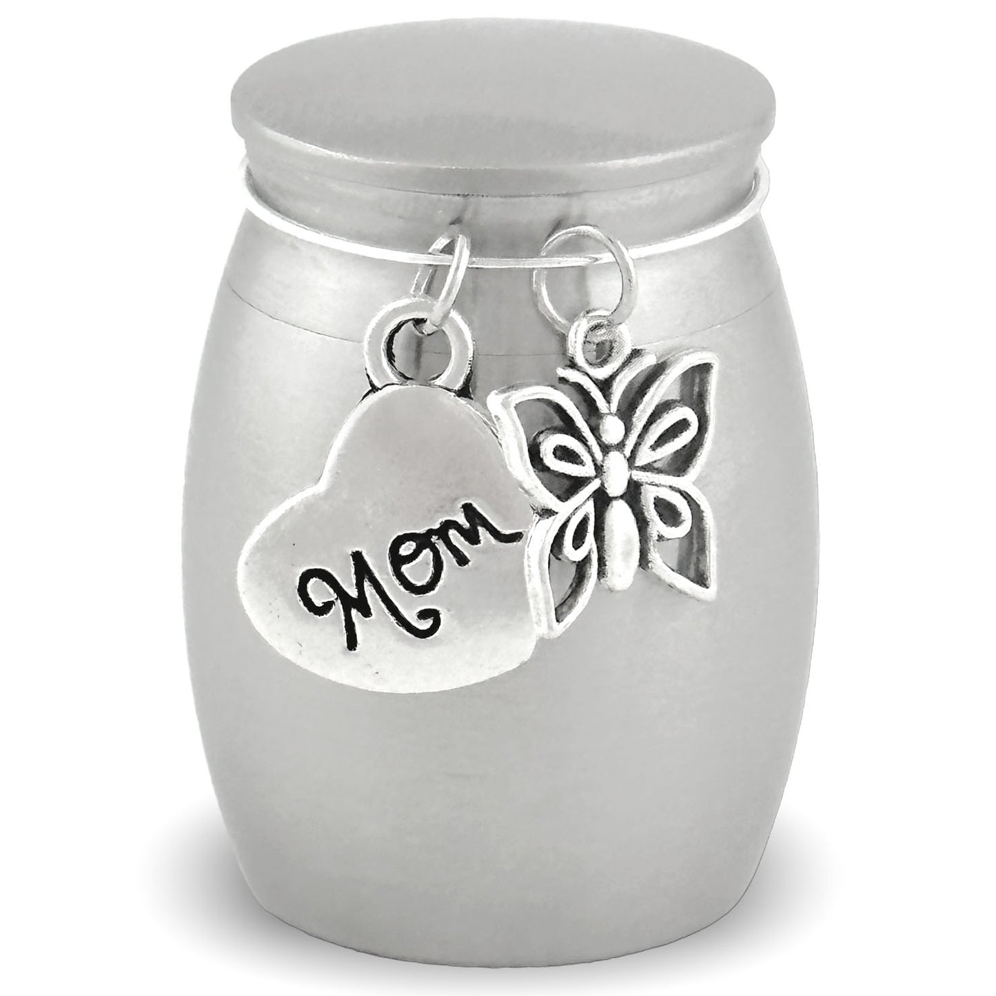 Small Urn for Mom Butterfly Keepsake Miniature Ashes Holder for Loss of Mother for Cremation Ashes Memorial