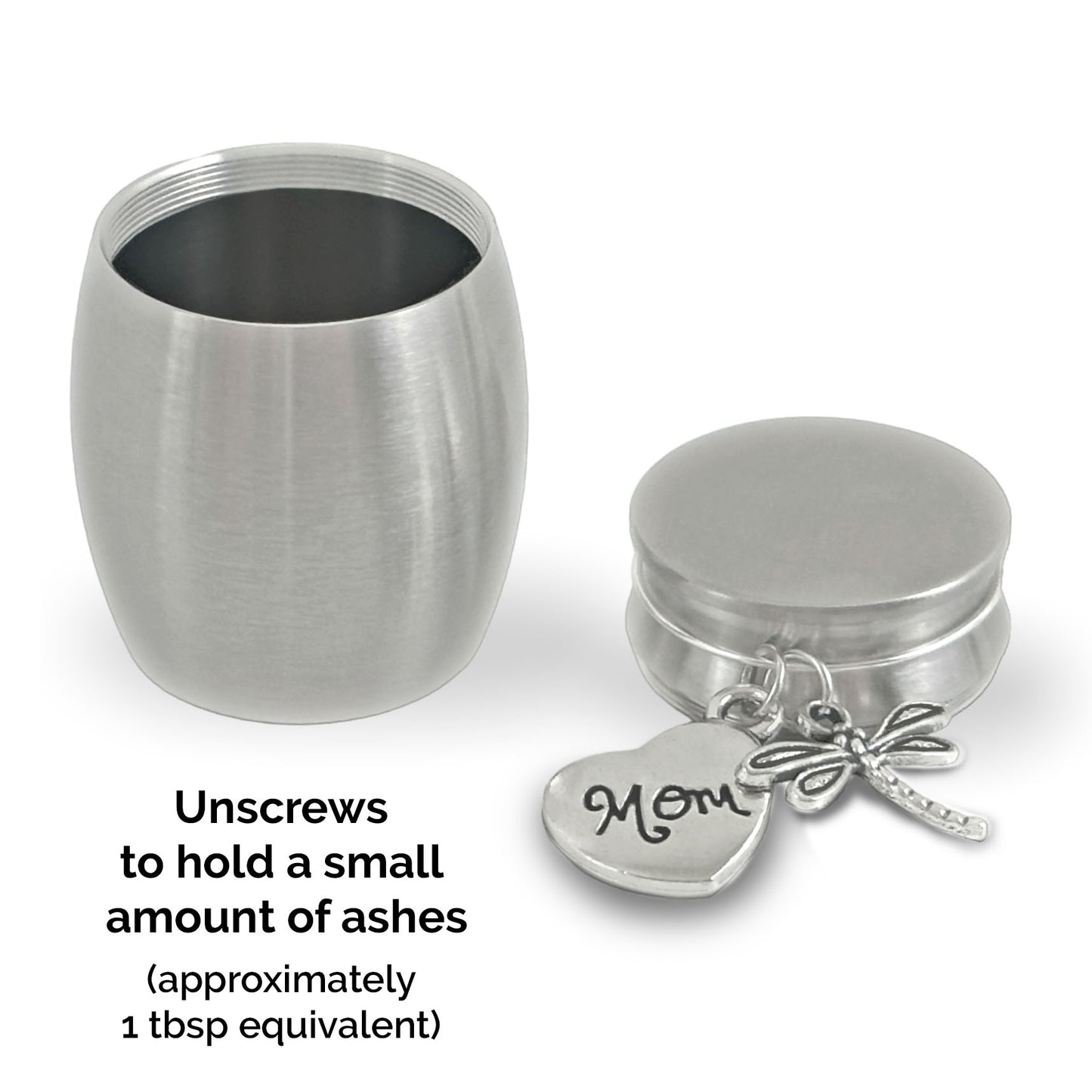 Small Urn for Mom Dragonfly Keepsake Miniature Ashes Holder for Loss of Mother for Cremation Ashes Memorial Vial