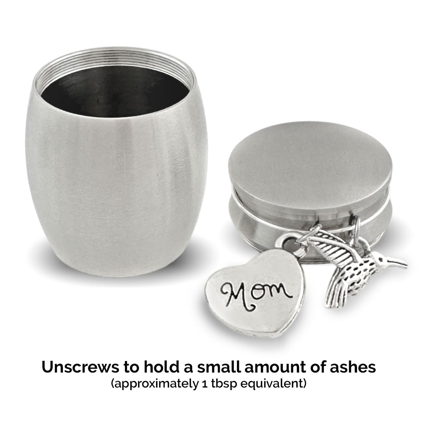 Hummingbird Mom Small Miniature Urn Cremation Ashes Holder Keepsake Memorial