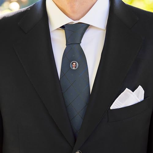 Memorial Photo Tie Pin Tack for Groom on Wedding Day