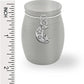 Small Mini Moon and Stars Love You Memorial Cremains Holder Container Jar Vial Brushed Stainless Steel Cremation Funeral Urn