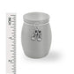 Small Mini Size Urn Baby Infant Loss Memorial Cremains Holder Container Jar Vial Brushed Stainless Steel Rememberance Sympathy Keepsake Miscarriage Stillborn Gift Cremation Funeral Baby Shoes Charm