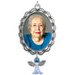 Something Blue Angel Wedding Bouquet Photo Charm Lacy Oval Bridal Charm 40x30mm Large Oval