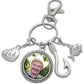 Dad Memorial Photo Keychain In Memory of Dad Fishing Memorial Gift for Loss of Father