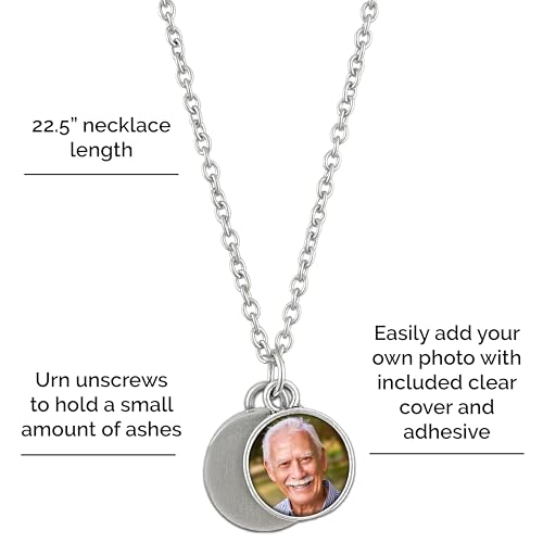 Memorial Photo Urn Necklace For Cremation Ashes  DIY Kit for Adding Your Own Photo