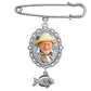 Fishing Wedding Bouquet Photo Charm or Boutonniere for Fisherman Memorial with Fish Charm