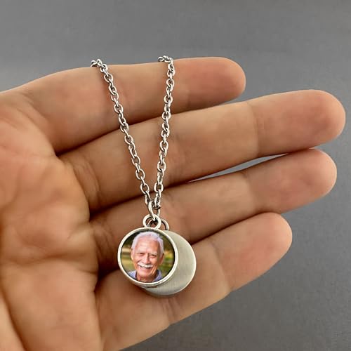 Memorial Photo Urn Necklace For Cremation Ashes  DIY Kit for Adding Your Own Photo