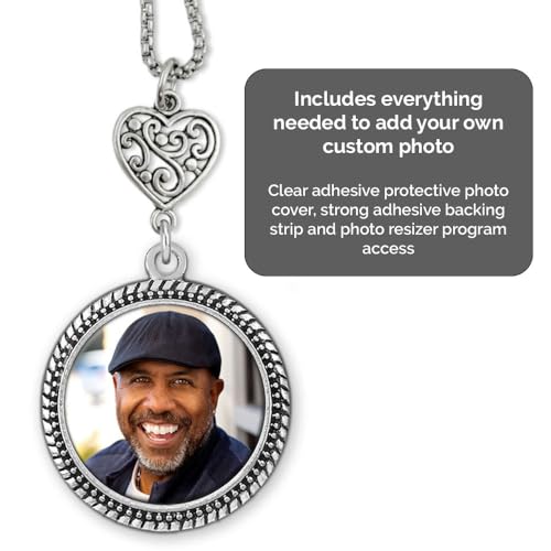 Urn Photo Charm Hanger for Cremation Ashes Urns Add Your Own Photo to Decorate or Personalize Urn (Full Size Urns)