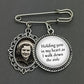 Memorial Bouquet Charm for Wedding Photo Charm Pin for Bridal Bouquet Holding You in my Heart as I Walk Down the Aisle