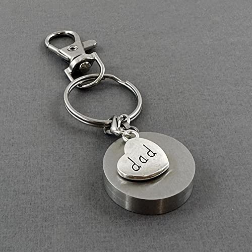 Dad Ashes Holder Keychain Small Cremation Urn Keepsake for Loss of Father Stainless Steel