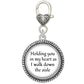 Memory Charm for Wedding Bouquet Holding You in my Heart as I Walk Down the Aisle Clip on Memorial Phrase Charm