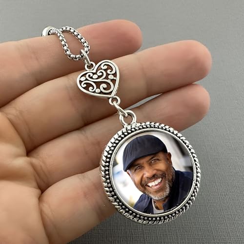 Urn Photo Charm Hanger for Cremation Ashes Urns Add Your Own Photo to Decorate or Personalize Urn (Full Size Urns)